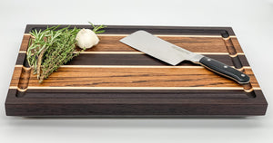 B.I.L | Handcrafted Hardwood Cutting Board | Wenge | Zebrawood